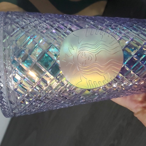New Starbucks Holiday 2022 White Crystal Iridescent Jeweled Tumbler - Picture 3 of 4